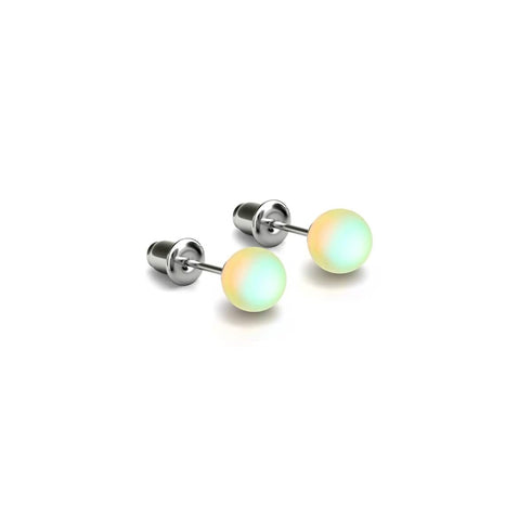 Canari | Argent sterling .925 | Mini Boucles D'Oreilles Sirène En Verre